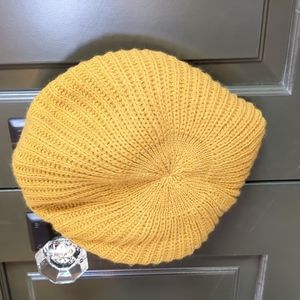 Mustard Yellow Knit Beret